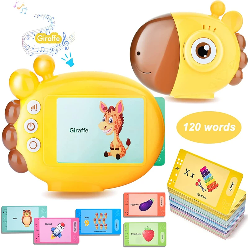 Kids Educational Reader - Jerapah pembaca kartu Flash kata penglihatan,