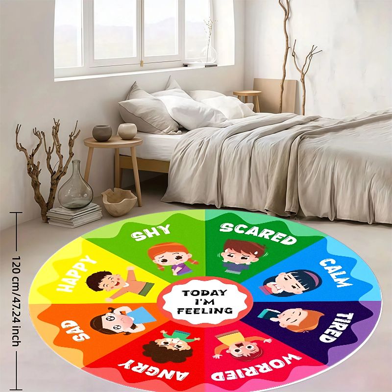Kids Education Charts - Karpet Bulat Flanel Edukatif Bagan Emosi