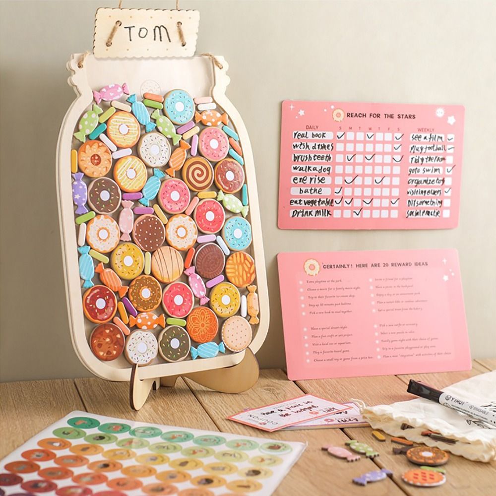 Kids Education Charts - Botol Hadiah Kayu Berbentuk Bintang atau