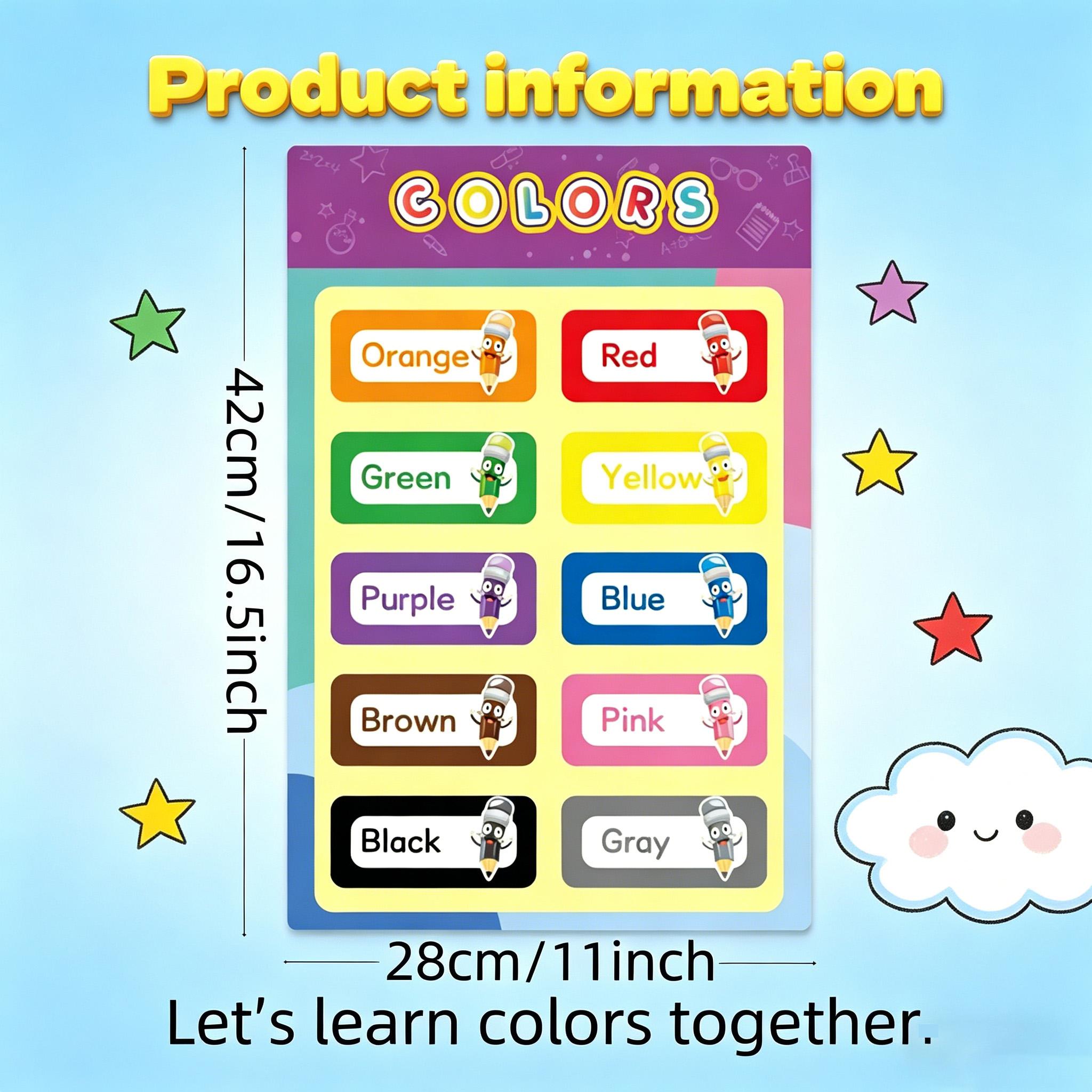 16 PCS Poster Edukasi untuk Ba - Kids Education Charts ulasan dan harga