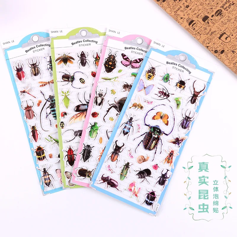 Stiker Serangga 3D Realistis u - Kids Education Charts ulasan dan harga