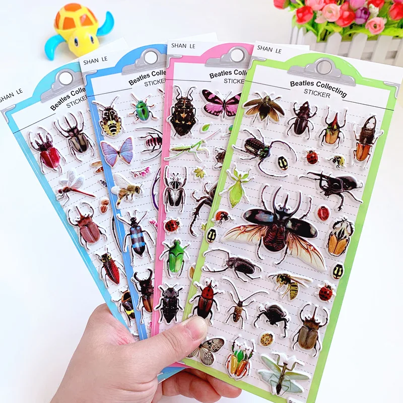 Stiker Serangga 3D Realistis u - Kids Education Charts ulasan dan harga