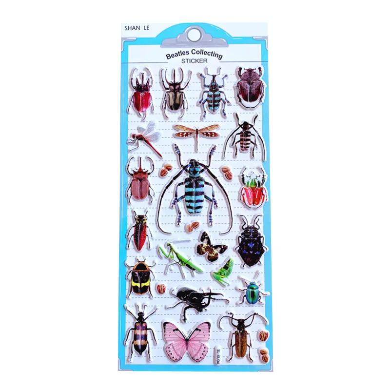 Stiker Serangga 3D Realistis u - Kids Education Charts ulasan dan harga