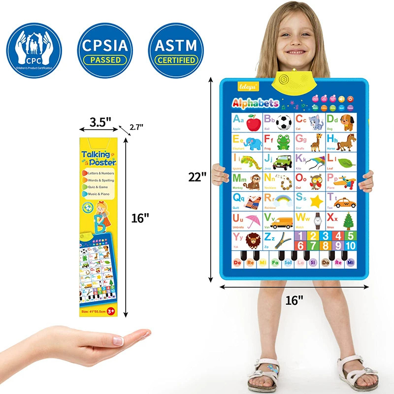 Bagan Dinding Alfabet Inggris  - Kids Education Charts ulasan dan harga